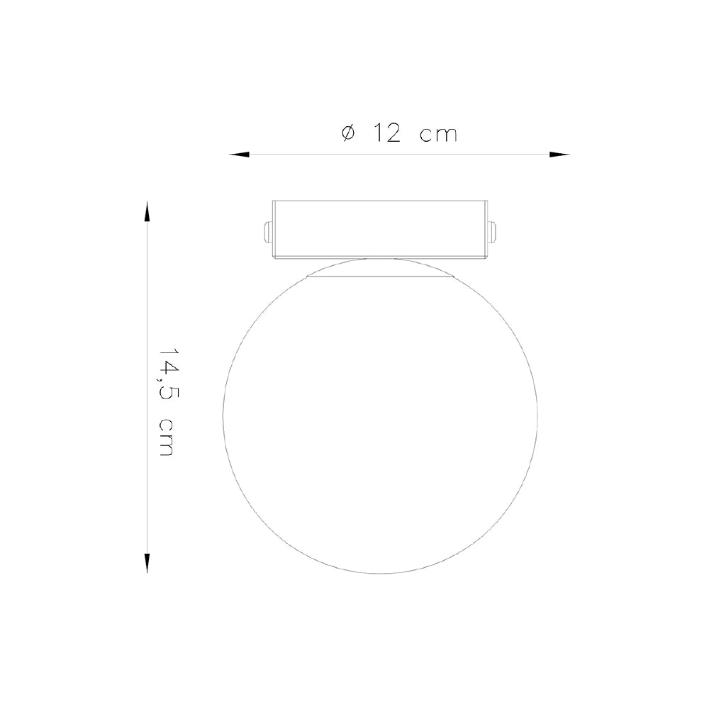 Plafondlamp Yoli Sollux Wit LxBxH 23x20x14 Metaal,Glas Nnb
