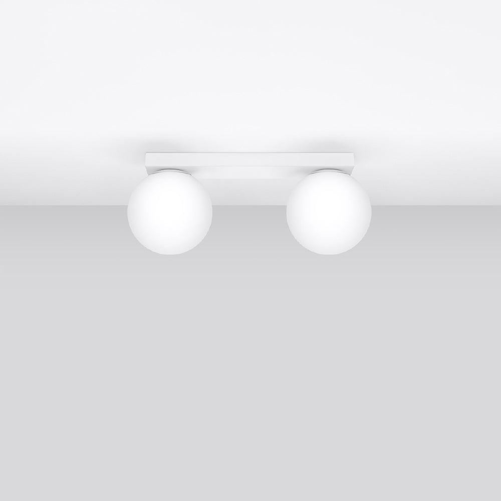 Plafondlamp Yoli Sollux Wit LxBxH 32x20x14 Metaal,Glas Nnb