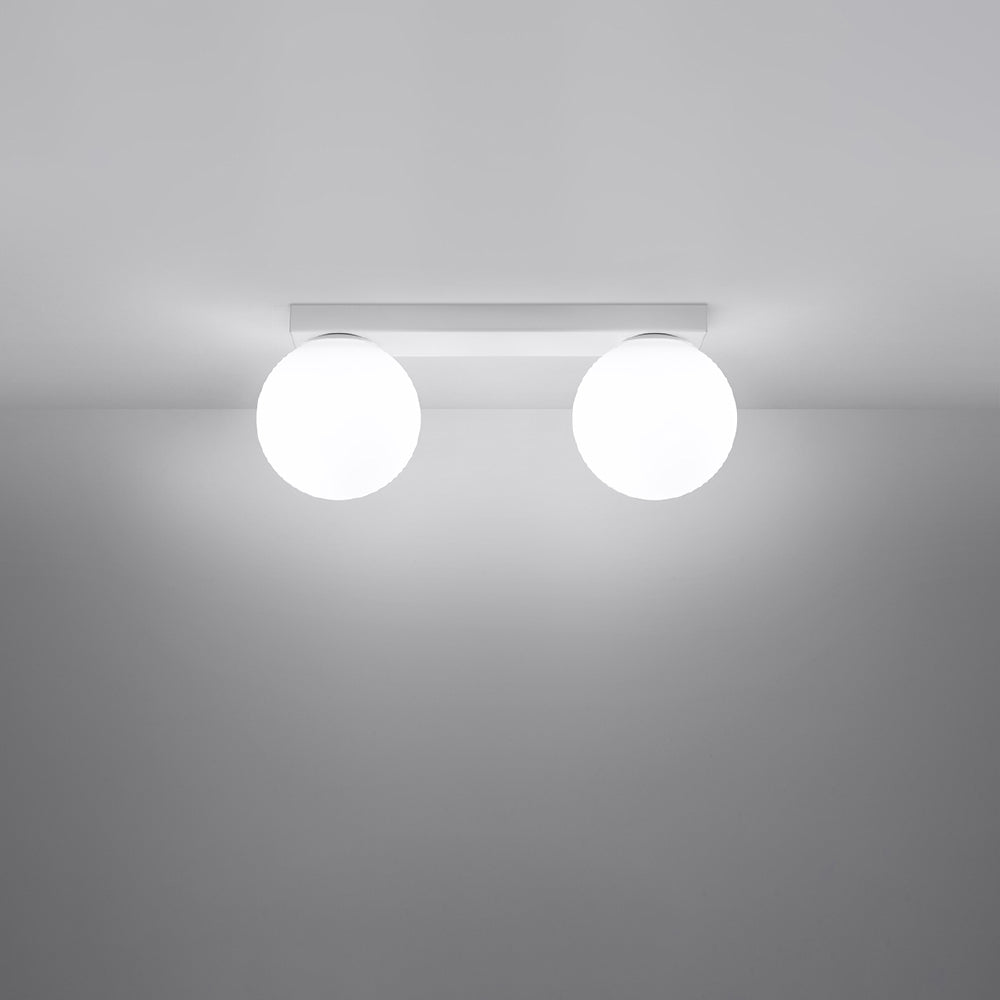 Plafondlamp Yoli Sollux Wit LxBxH 32x20x14 Metaal,Glas Nnb