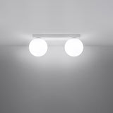 Plafondlamp Yoli Sollux Wit LxBxH 32x20x14 Metaal,Glas Nnb