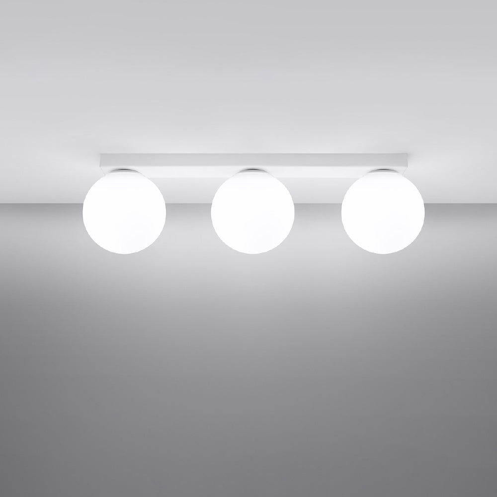 Plafondlamp Yoli Sollux Wit LxBxH 16x20x47 Metaal,Glas Nnb