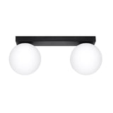 Plafondlamp Yoli Sollux Zwart LxBxH 32x20x14 Metaal,Glas Nnb