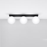Plafondlamp Yoli Sollux Zwart LxBxH 16x20x47 Metaal,Glas Nnb