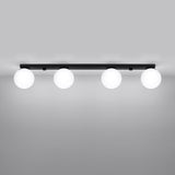 Plafondlamp Yoli Sollux Zwart LxBxH 16x20x83 Metaal,Glas Nnb