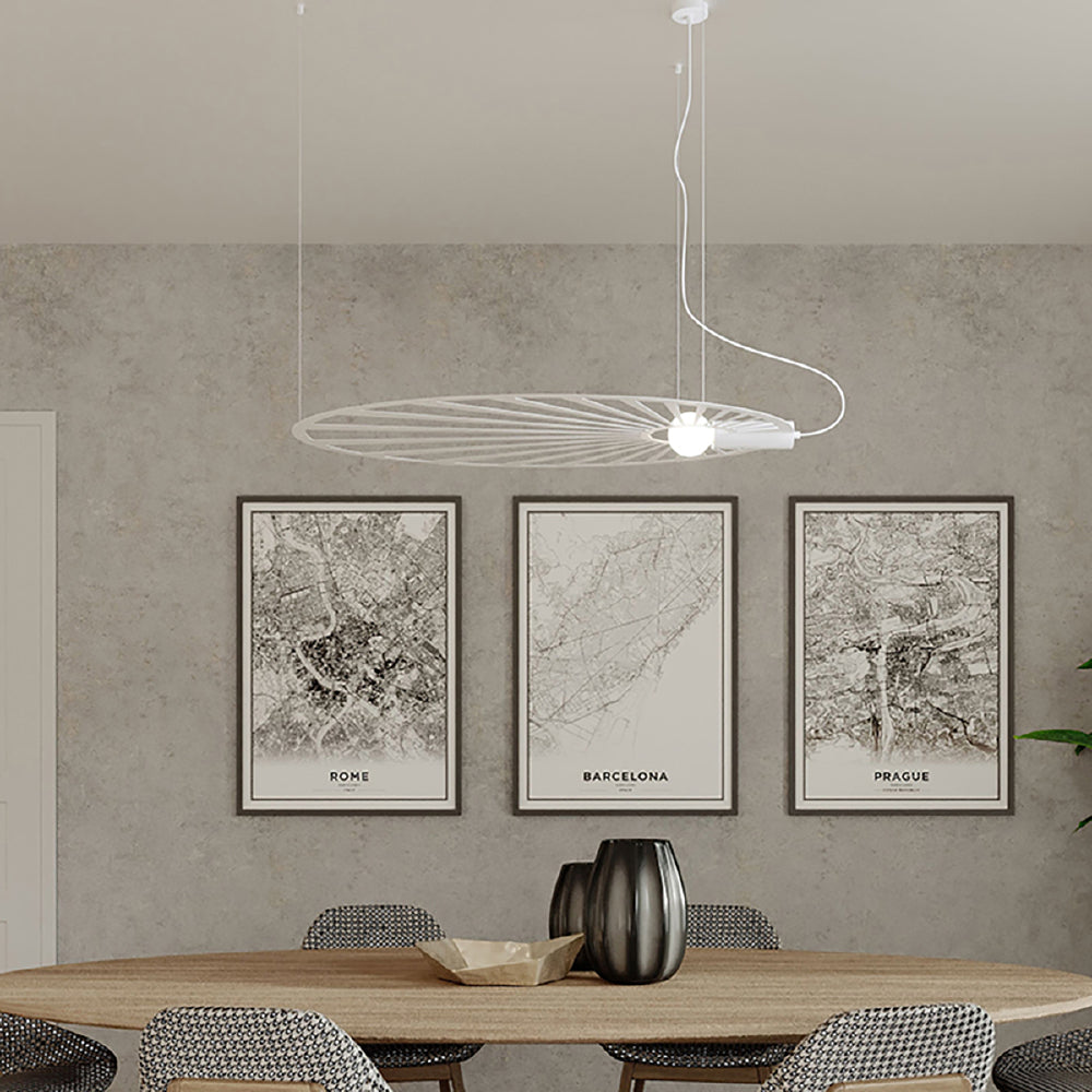 Hanglamp Lehdet Thoro Wit LxBxH 118x84x11 Metaal Nnb