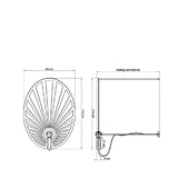 Hanglamp Lehdet Thoro Goud LxBxH 118x84x11 Metaal Nnb