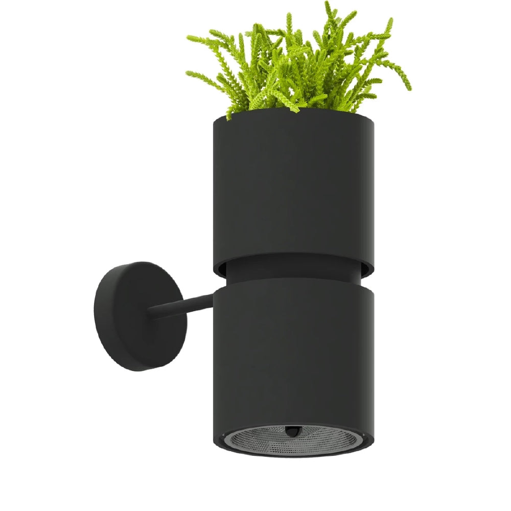 Wandlamp Kukkia Thoro Zwart LxBxH 27x22x14 Metaal, Aluminium Nnb