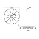 Hanglamp Eskola Thoro Zwart LxBxH 112x112x20 Metaal Nnb