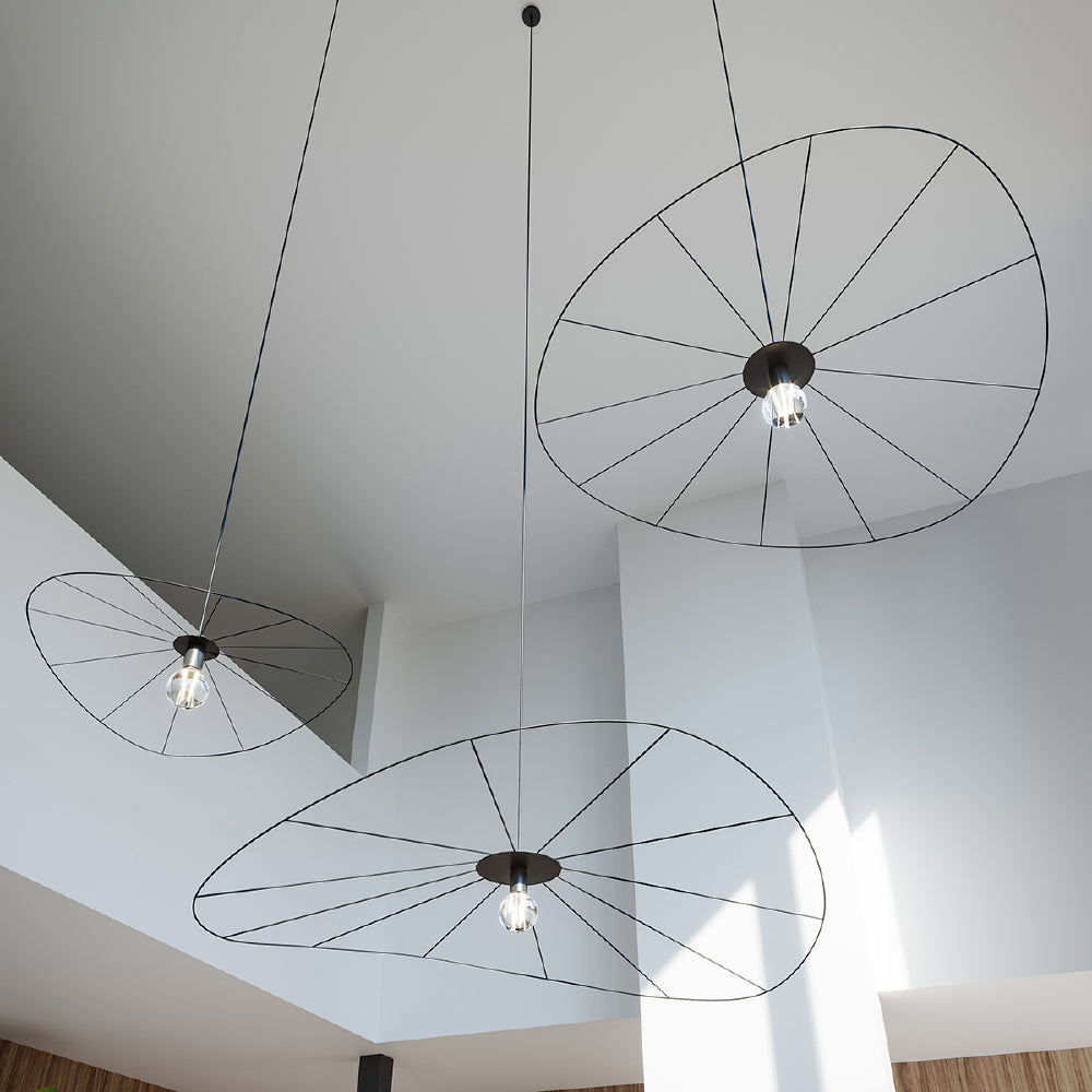 Hanglamp Eskola Thoro Zwart LxBxH 142x142x20 Metaal Nnb