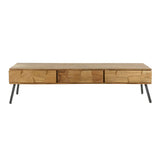 TV Meubel Alonzo chiQago Massief acacia naturel LxBxH 183x45x25 Acaciahout Nnb