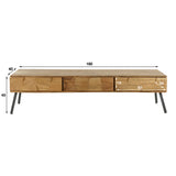 TV Meubel Alonzo chiQago Massief acacia naturel LxBxH 183x45x25 Acaciahout Nnb