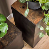 Bloemenzuil Jacob chiQago Robuust hardhout LxBxH 74x33x33 Hardhout Nnb
