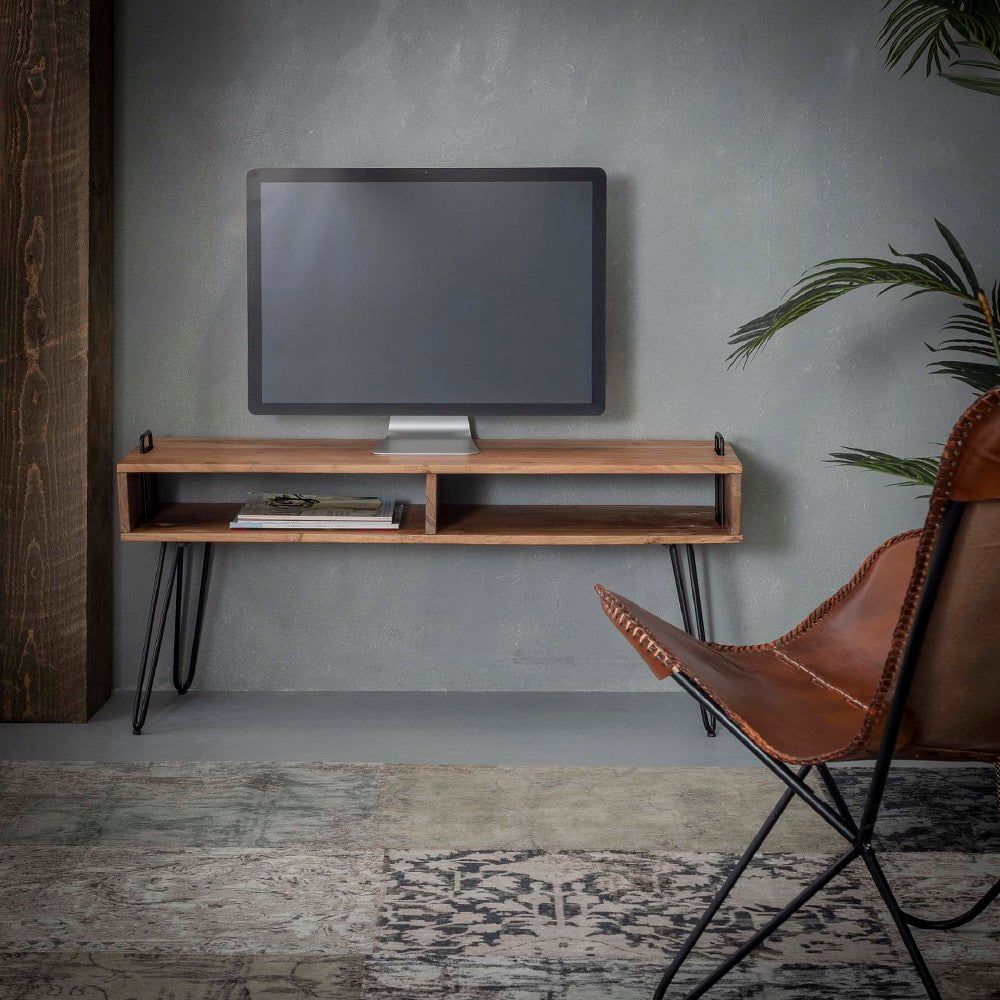 TV Meubel Abner chiQago Massief acacia naturel LxBxH 115x41x20 Acaciahout Nnb