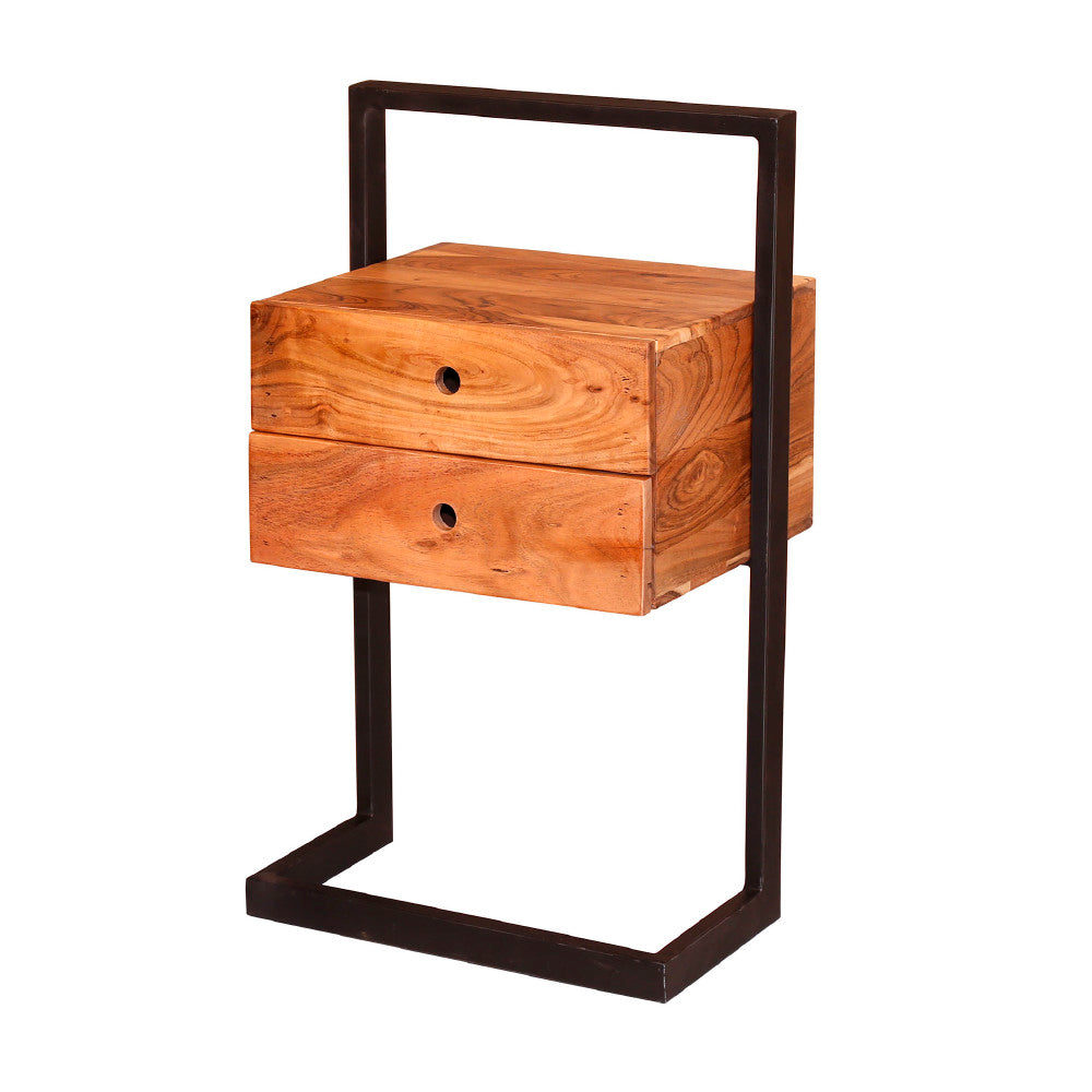 Nachtkastje Forrest chiQago Massief acacia naturel LxBxH 82x50x30 Acaciahout Nnb