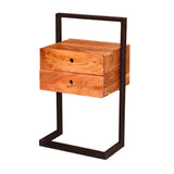 Nachtkastje Forrest chiQago Massief acacia naturel LxBxH 82x50x30 Acaciahout Nnb
