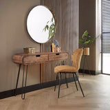 Kaptafel Greco chiQago Massief mango zandkleur LxBxH 124x35x28 Mangohout Nnb