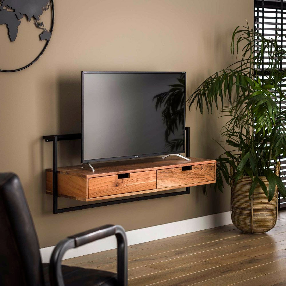 TV Meubel Ivan chiQago Massief acacia naturel LxBxH 123x50x23 Acaciahout Nnb