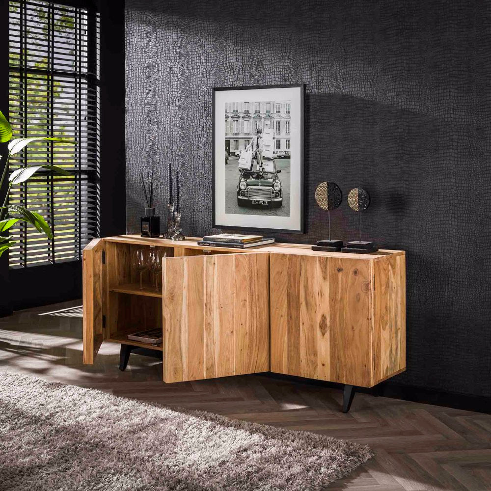 Dressoir Junior chiQago Massief acacia naturel Acaciahout Nnb