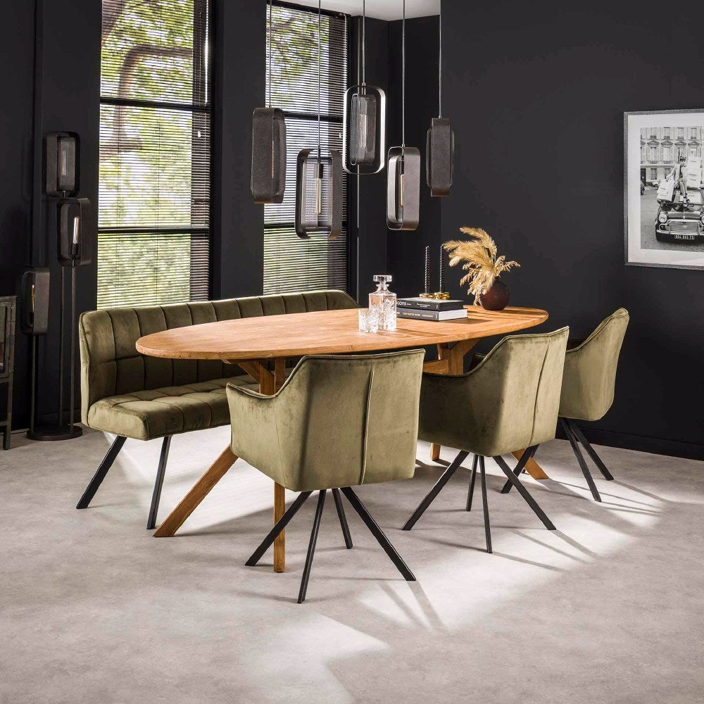 Eettafel Percy chiQago Massief gerecycled teakhout Teakhout Nnb