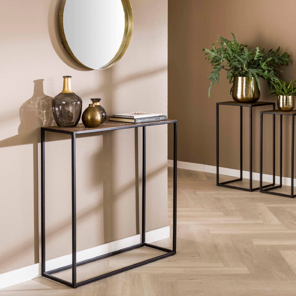 Kaptafel Keaton chiQago Brons antiek LxBxH 82x80x30 Brons antiek Nnb