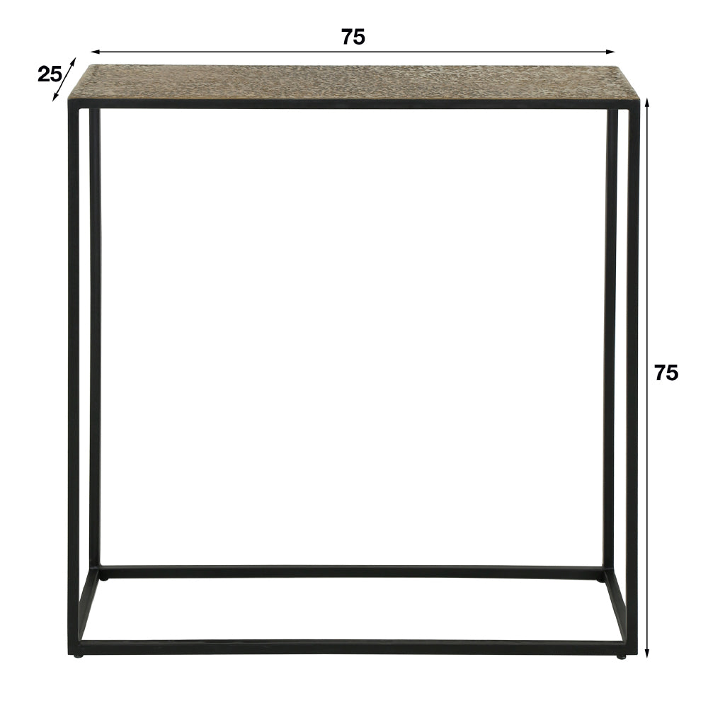 Kaptafel Keaton chiQago Brons antiek LxBxH 82x80x30 Brons antiek Nnb