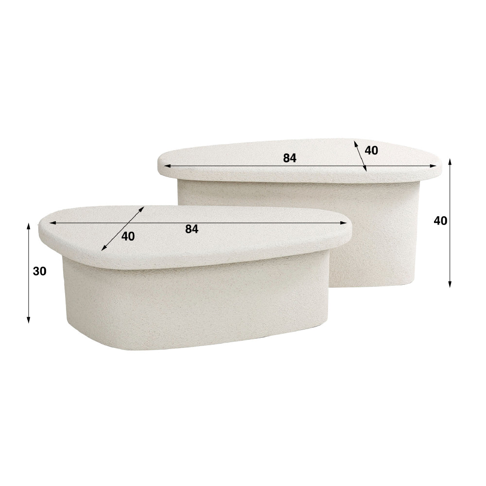 Salontafel Shay chiQago Marmer composiet LxBxH 91x77x46 Marmer composiet Nnb