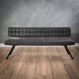 Eetkamerbank Paxton chiQago Wax PU zwart LxBxH 186x44x22 Wax PU zwart Nnb