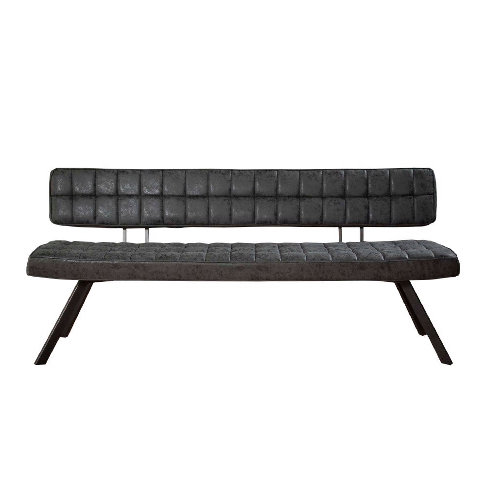 Eetkamerbank Paxton chiQago Wax PU zwart LxBxH 186x44x22 Wax PU zwart Nnb