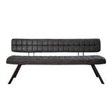 Eetkamerbank Paxton chiQago Wax PU zwart LxBxH 186x44x22 Wax PU zwart Nnb