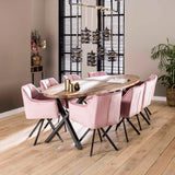 Eetkamerstoel Baxter chiQago Roze velours LxBxH 69x64x61 Roze velours Nnb