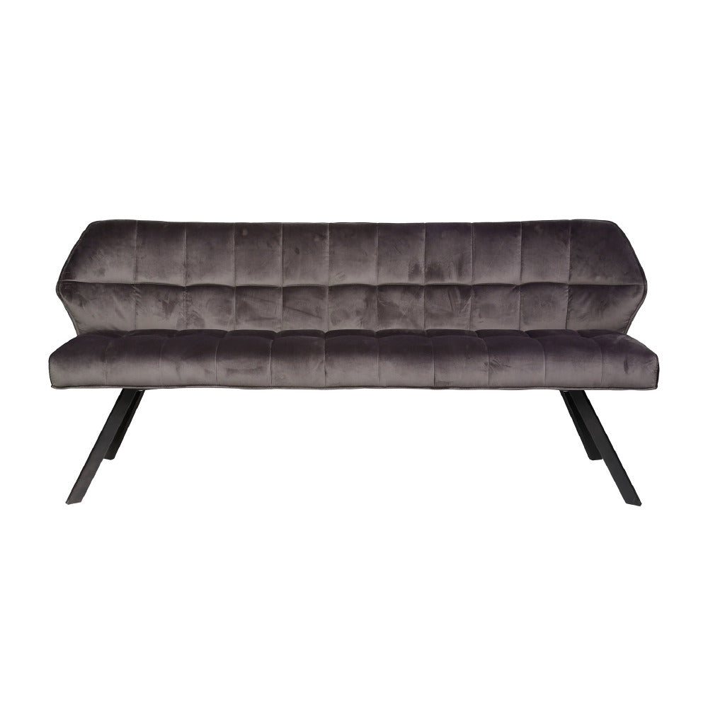 Eetkamerbank Baxter chiQago Antraciet velours LxBxH 196x81x58 Antraciet velours Nnb