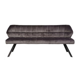 Eetkamerbank Baxter chiQago Antraciet velours LxBxH 196x81x58 Antraciet velours Nnb