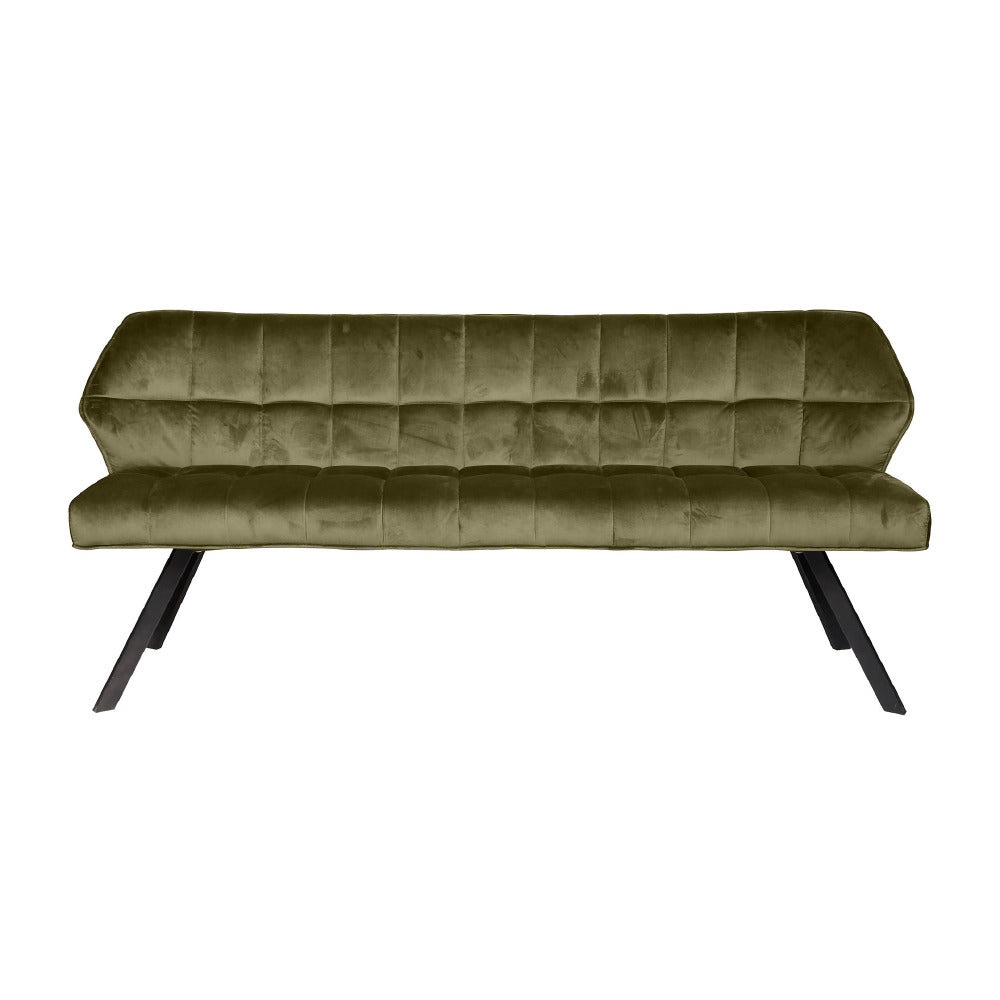 Eetkamerbank Baxter chiQago Groen velours LxBxH 188x59x48 Groen velours Nnb