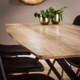 Eettafel Kellan chiQago 3D Eiken antiquewash LxBxH 195x95x6 3D Eiken antiquewash Nnb