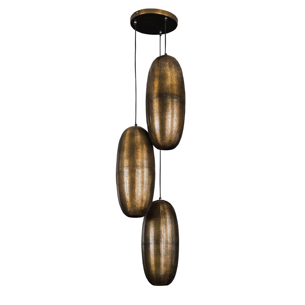 Hanglamp Leland chiQago Brons antiek LxBxH 80x68x32 Brons antiek Nnb