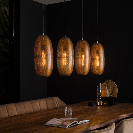 Hanglamp Leland chiQago Brons antiek LxBxH 125x51x22 Brons antiek Nnb