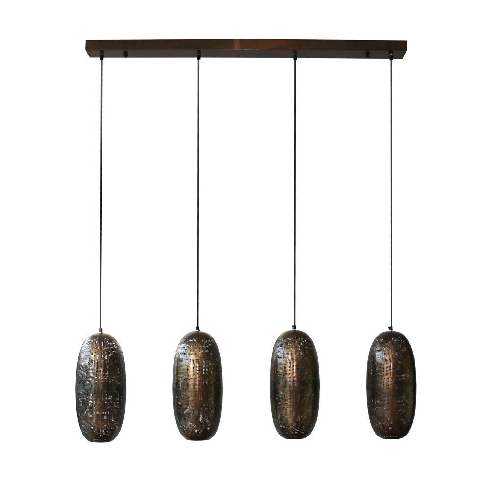 Hanglamp Leland chiQago Brons antiek LxBxH 125x51x22 Brons antiek Nnb