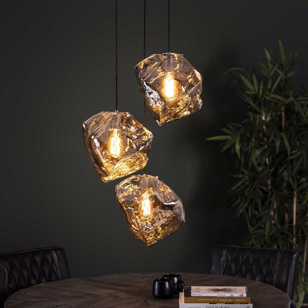 Hanglamp Holden chiQago Chromed glas LxBxH 91x41x37 Chromed glas Nnb
