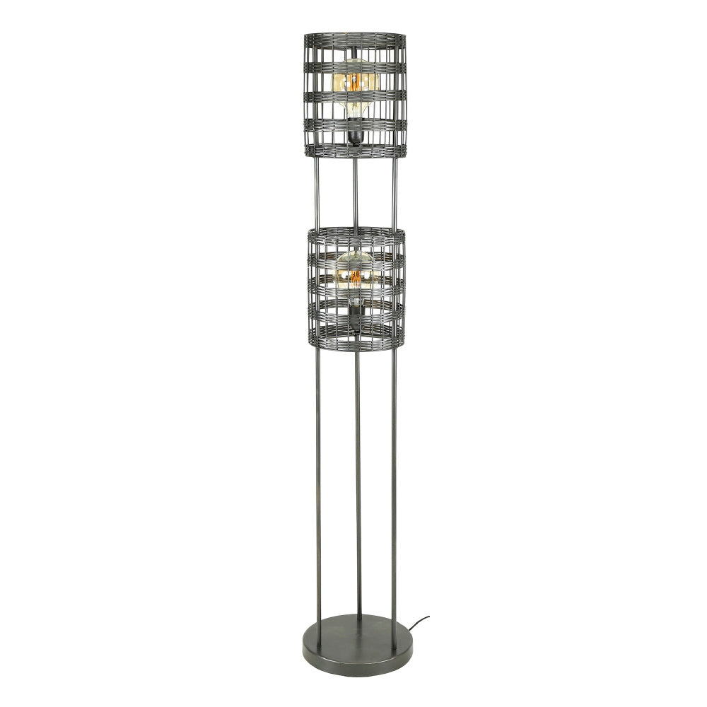 Vloerlamp Thurston chiQago Zwart nikkel LxBxH 172x35x35 Zwart nikkel Nnb