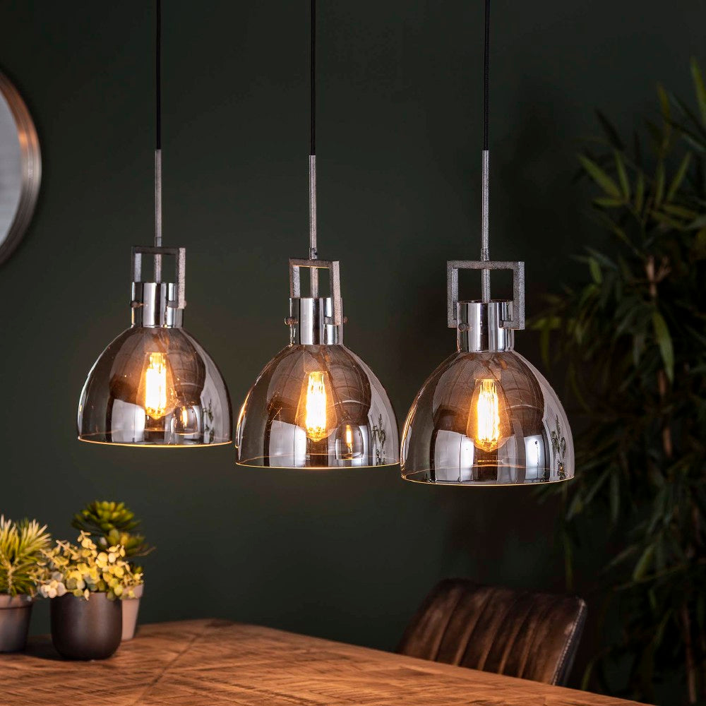 Hanglamp Orson chiQago Oud zilver LxBxH 98x47x34 Oud zilver Nnb