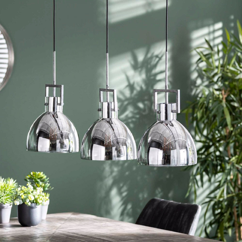 Hanglamp Orson chiQago Oud zilver LxBxH 98x47x34 Oud zilver Nnb