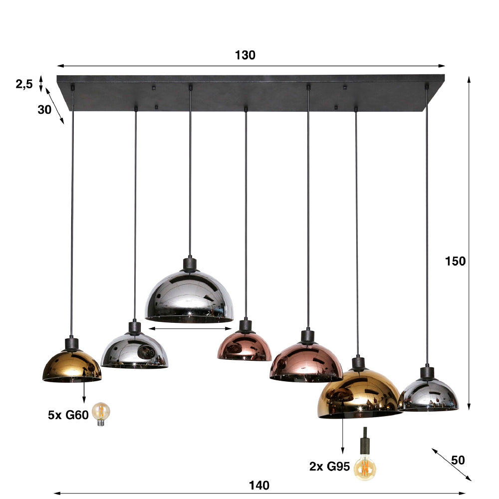 Hanglamp Kostas chiQago Artic zwart Artic zwart Nnb