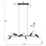 Hanglamp Heston chiQago Charcoal Charcoal Nnb