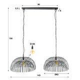 Hanglamp Briggs chiQago Charcoal LxBxH 73x73x56 Charcoal Nnb