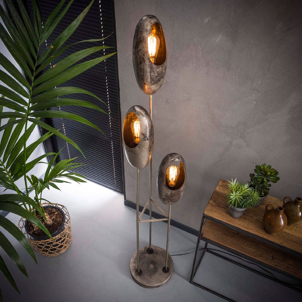 Vloerlamp Kairo chiQago Oud zilver LxBxH 173x34x33 Oud zilver Nnb