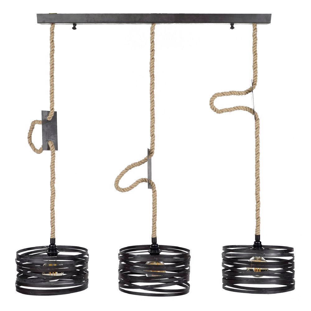 Hanglamp Hurley chiQago Slate grey LxBxH 104x39x28 Slate grey Nnb