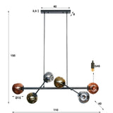 Hanglamp Kelby chiQago Artic zwart LxBxH 111x50x21 Artic zwart Nnb
