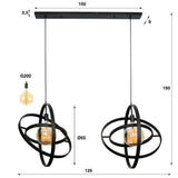 Hanglamp Neill chiQago Artic zwart LxBxH 133x68x16 Artic zwart Nnb