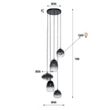 Hanglamp Blaze chiQago Artic zwart LxBxH 67x52x31 Artic zwart Nnb