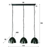 Hanglamp Idaho chiQago Zwart nikkel Zwart nikkel Nnb